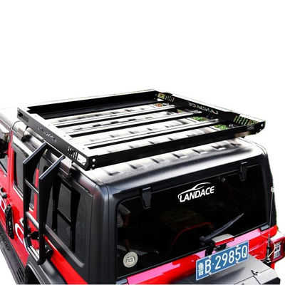 18-23 Wrangler Rubicon Jeep Roof Rack Basket com liga de alumínio revestida de pó