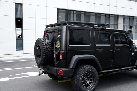 Off Road Jeep Wrangler JK Acessórios Alumínio Ligação Plataforma Flata Roof Rack em preto