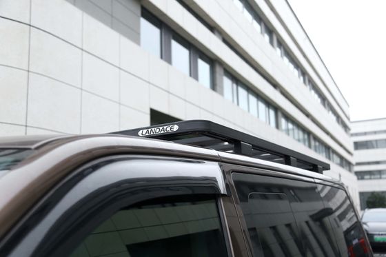 Barras transversais multivanas pretas Cesto Plataforma plana de liga de alumínio Equipa de telhado para Volkswagen