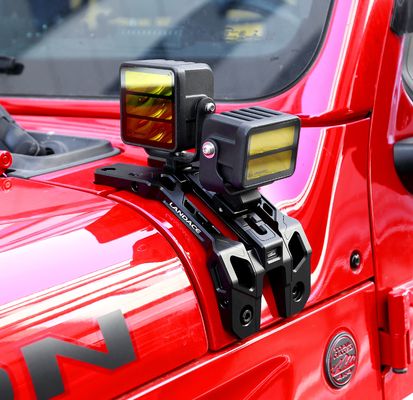 Brackets de montagem de luz de liga de alumínio revestido em pó para estrutura de luz de pilar 4x4