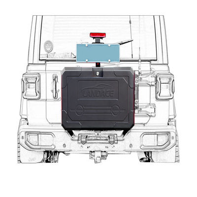 Caixa de armazenamento de porta traseira de liga de alumínio 4x4 projetada para Jeep Wrangler TANK 300
