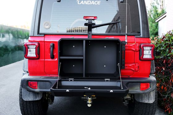 Caixa de armazenamento de porta traseira de liga de alumínio 4x4 projetada para Jeep Wrangler TANK 300