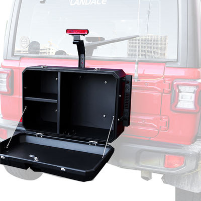 Caixa de armazenamento de porta traseira de liga de alumínio 4x4 projetada para Jeep Wrangler TANK 300