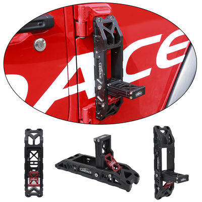 Pedal de pé de alumínio preto-vermelho para Jeep Wrangler JL 4x4 Acessórios de acampamento off-road