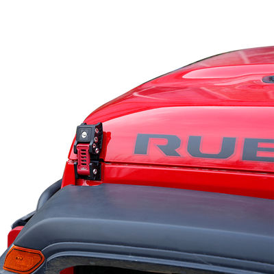 Jeep Wrangler JK JL Preto Vermelho Alumínio Alloy Motor Bonnet Buckle Hood Lock Lock Kit