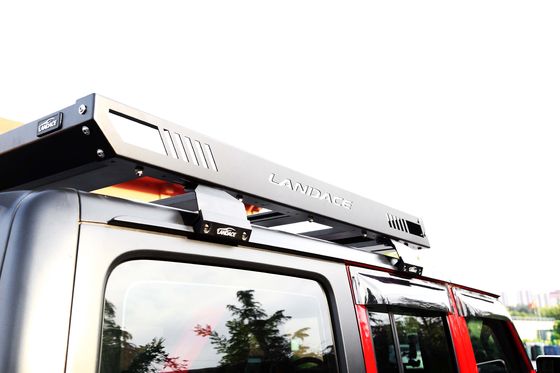 Jeep Wrangler JL Acessórios AL6063 SS304 Roof Basket Cargo Carrier com Grampos de Barragem
