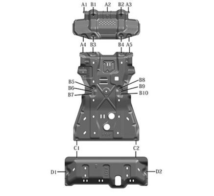Peças padrão de carroceria de carro para Toyota Fortuner