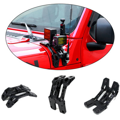 2018-2019 Jeep Wrangler JL Alumínio Capuz Montar Porta Câmera Projetado com Luz LED