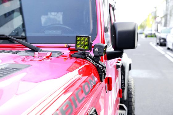 Jeep JL Preto Jeep Alumínio Alumínio LED Tração Luz Bracket Um pilar de montagem Bracket