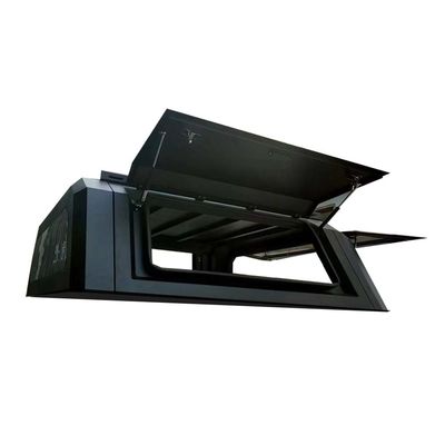 Jeep Gladiator Pickup Truck Canopy Topper de cama em acabamento revestido de pó preto