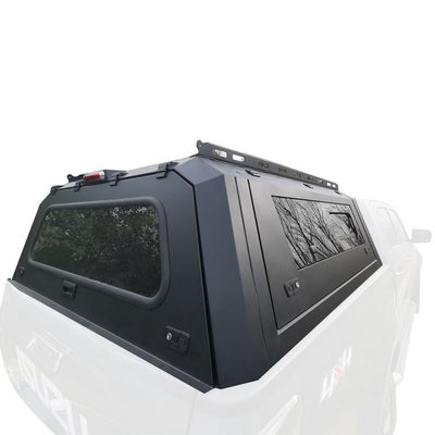 Jeep Gladiator Pickup Truck Canopy Topper de cama em acabamento revestido de pó preto