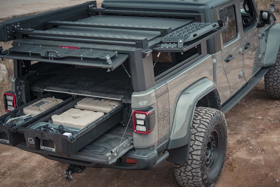 Ano 2020 - JEEP Pickup 4x4 Canopy de cama semi-alta para espaço de armazenamento extra