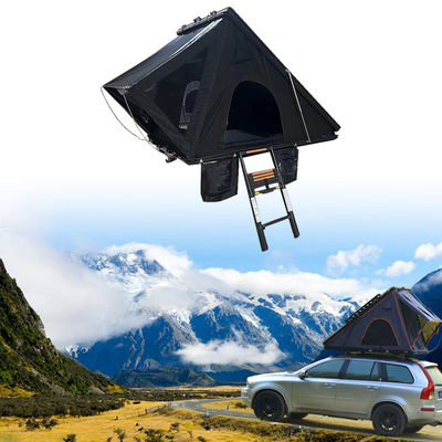 Universal Triângulo Clamshell Hard Shell Telhado de carro Top Tent para acampamento ao ar livre cinza escuro