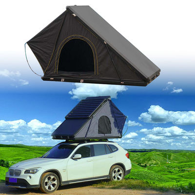 Universal Triângulo Clamshell Hard Shell Telhado de carro Top Tent para acampamento ao ar livre cinza escuro