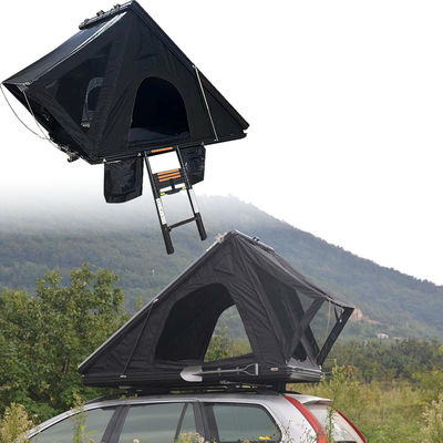 Universal Triângulo Clamshell Hard Shell Telhado de carro Top Tent para acampamento ao ar livre cinza escuro