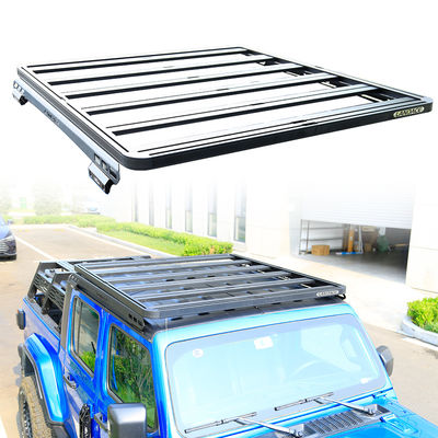 200kg Capacidade de carga Plataforma de teto anodizante preta para Jeep Wrangler JT Carros Roof Rack