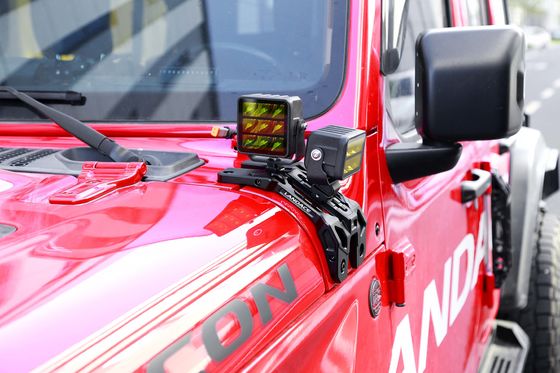 Liga de alumínio A Pillar Light Bracket Black Jeep Jl A Pillar Light Mounts
