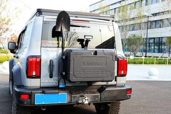 Porta traseira de alumínio off-road Jeep caixa de armazenamento exterior para tanque 300 BJ40 com montador traseiro