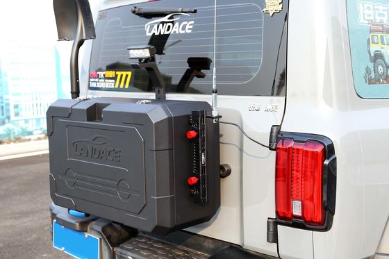 Porta traseira de alumínio off-road Jeep caixa de armazenamento exterior para tanque 300 BJ40 com montador traseiro