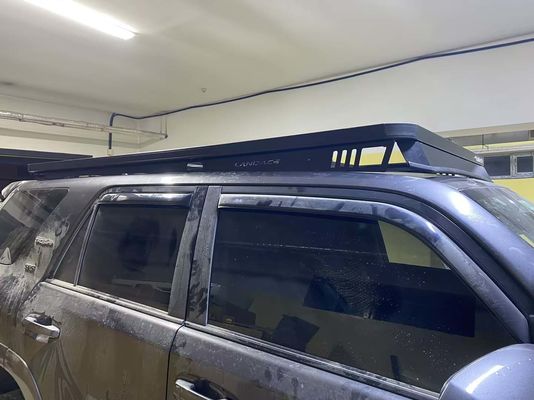 2270*1300*55mm Plataforma de telhado de liga de alumínio preto Porta-carregadeira para Toyota 4Runner