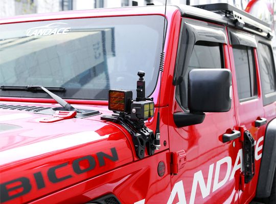 Wrangler Off-Road Silver Light Mounting Brackets com design altamente mecanizado CNC