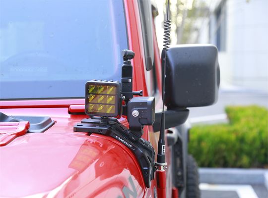 Wrangler Off-Road Silver Light Mounting Brackets com design altamente mecanizado CNC
