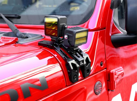 Brackets de montagem de luz personalizáveis para Jeep Wrangler JL Silver Acessórios exteriores