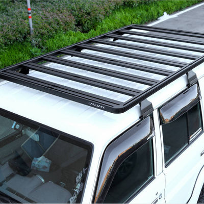 Power Coating Black Roof Luggage Rack para Land Cruiser LC76 Design único