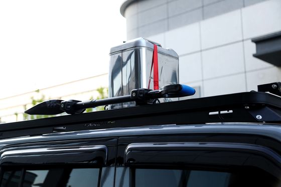 Tanque de bagagem de baixo perfil preto 4X4 de liga de alumínio 300 Acessórios