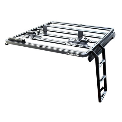 Acessórios universais 4x4 Offroad Jeep Wrangler JL Roof Rack Montado Escada lateral
