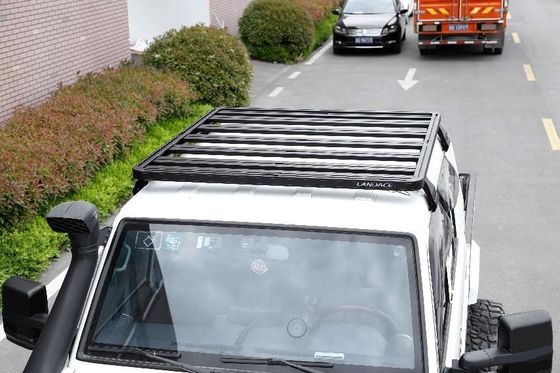 Black Off Road Land Cruiser Série 79 Alumínio Plano Ligação 4X4 Universal Roof Racks para Toyota