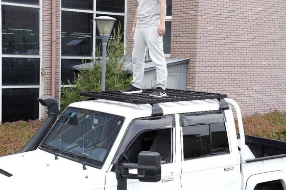 Black Off Road Land Cruiser Série 79 Alumínio Plano Ligação 4X4 Universal Roof Racks para Toyota