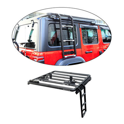 Escada de porta traseira de aço escada lateral revestida em pó preto para WranglerJL Car Fitment JEEP