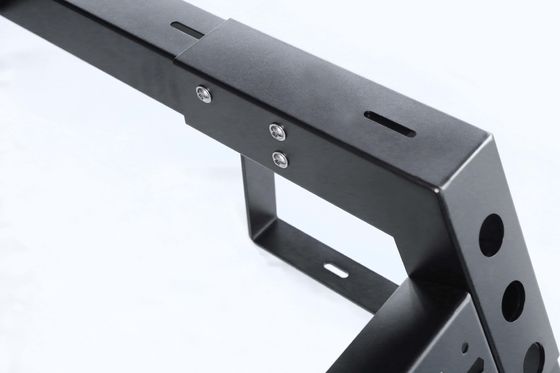 Ford Ranger Jeep Tacoma Tundra Hilux Caminhão cama rack com design ajustável e prateado