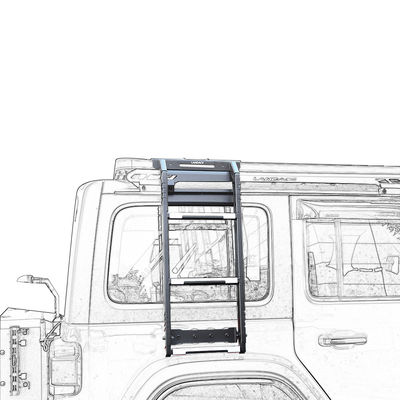 Roof rack de liga de alumínio preto escada lateral para tanque 300 perfeito para veículos 4x4