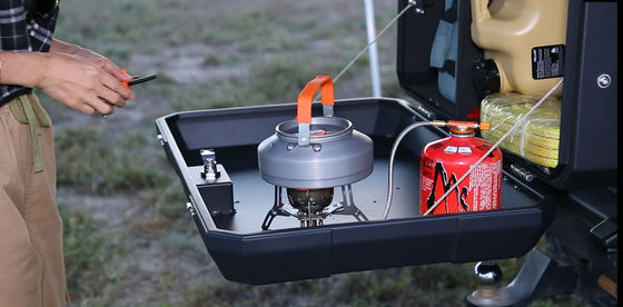 Caixa de armazenamento de porta traseira de alumínio de estilo off-road para Jeep Wrangler