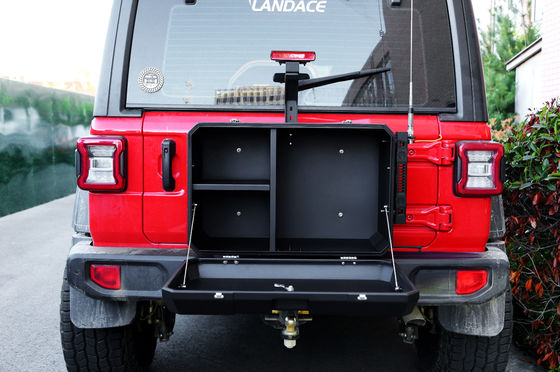 Caixa de armazenamento de porta traseira de alumínio de estilo off-road para Jeep Wrangler