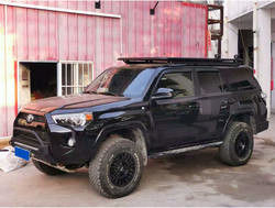 Kit de pára-choque frontal preto personalizado para Toyota 4runner com carregador de pneus e suporte Jerrycan