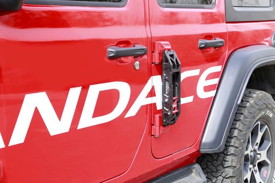 Escada de porta lateral de liga de alumínio internacional preta para Jeep Wrangler High- Black