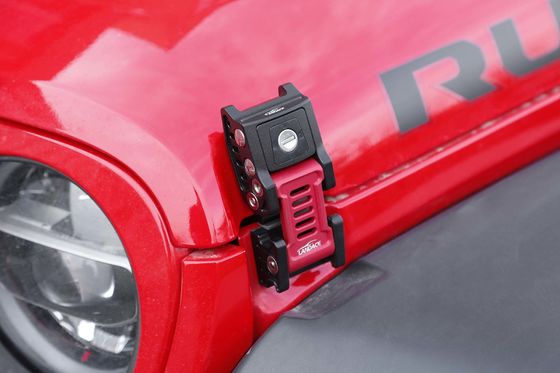 Kit de capuz de bloqueio preto de liga de alumínio para personalização exterior do SUV WranglerJL
