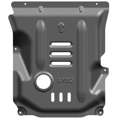 Proteção do motor Alfa Romeo Giulia com placa de deslizamento de liga de alumínio e magnésio em preto