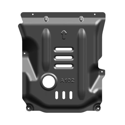 Proteção do motor Alfa Romeo Giulia com placa de deslizamento de liga de alumínio e magnésio em preto