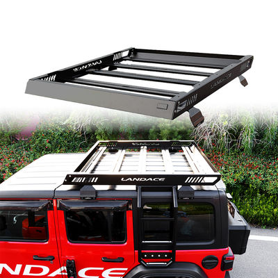 Porta-bagagens de telhado fora de estrada para 18-23 Wrangler Rubicon Jeep Material de liga de alumínio