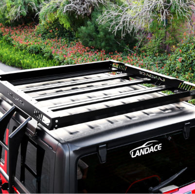 Porta-bagagens de telhado fora de estrada para 18-23 Wrangler Rubicon Jeep Material de liga de alumínio