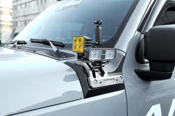 Aço de carbono Landace Prato preto revestido de pó suportes de montagem de luz com usinagem CNC