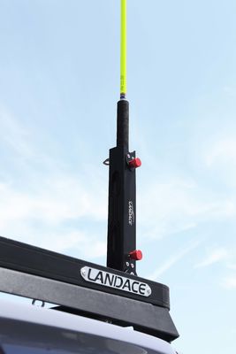 Alumínio resistente à ferrugem 323X78X86mm suporte de mastro de bandeira para Jeep multifuncional