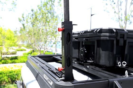 Alumínio resistente à ferrugem 323X78X86mm suporte de mastro de bandeira para Jeep multifuncional