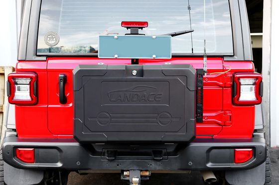 Caixa de armazenamento de baú de automóvel de alumínio para Jeep Wrangler JL estilo off-road de grande capacidade
