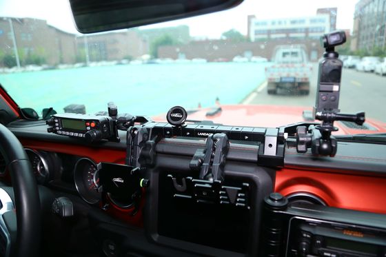 JEEP Car Fitment Alumínio Alloy Central Console Bracket para porta-telefones móveis Preto