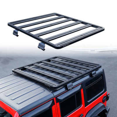 Acessórios de veículos off-road 4x4 Roof Black Rack de bagagem para Wrangler Expandir espaço de armazenamento